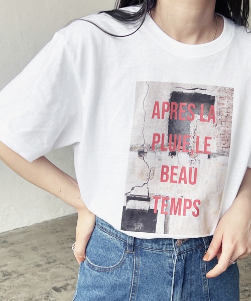 LIAN(リアン)の「フォトプリントロゴTシャツ(Tシャツ/カットソー・レディース・ブラック/レッド/オフホワイト/イエロー/グリーン/オートミール・FREE)」の13枚目の写真