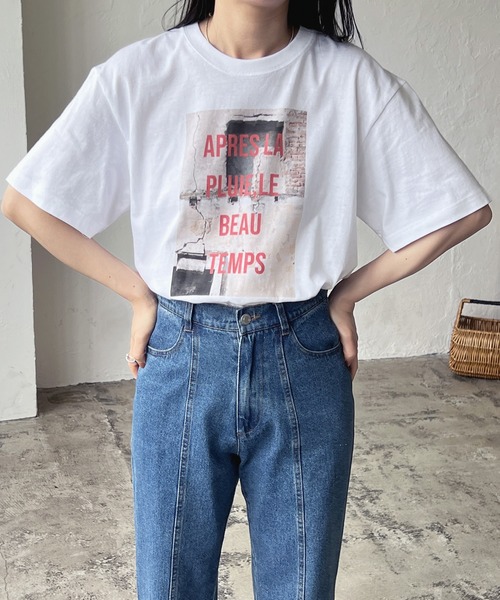 LIAN(リアン)の「フォトプリントロゴTシャツ(Tシャツ/カットソー・レディース・ブラック/レッド/オフホワイト/イエロー/グリーン/オートミール・FREE)」の14枚目の写真