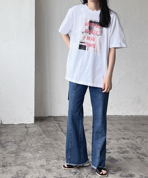 LIAN(リアン)の「フォトプリントロゴTシャツ(Tシャツ/カットソー・レディース・ブラック/レッド/オフホワイト/イエロー/グリーン/オートミール・FREE)」の16枚目の写真