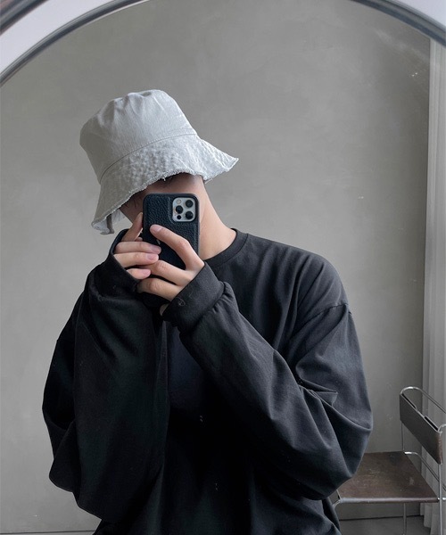 ASCLO(エジュクロ)の「ASCLO Box Wring Long Sleeve T Shirt(Tシャツ/カットソー・メンズ・ホワイト/ブラック/チャコールグレー・FREE)」の3枚目の写真