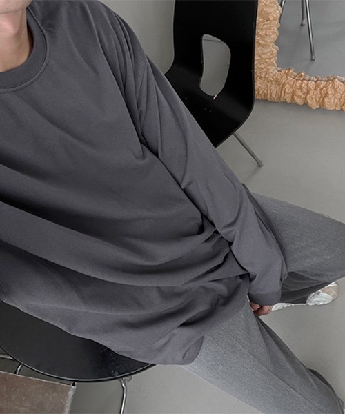 ASCLO(エジュクロ)の「ASCLO Box Wring Long Sleeve T Shirt(Tシャツ/カットソー・メンズ・ホワイト/ブラック/チャコールグレー・FREE)」の6枚目の写真
