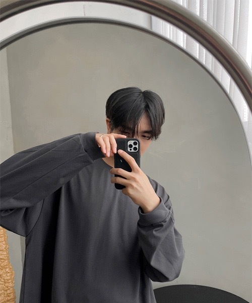 ASCLO(エジュクロ)の「ASCLO Box Wring Long Sleeve T Shirt(Tシャツ/カットソー・メンズ・ホワイト/ブラック/チャコールグレー・FREE)」の5枚目の写真