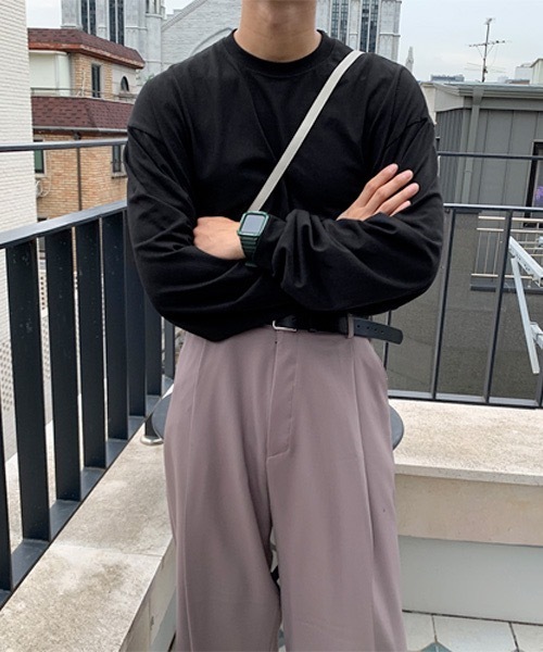ASCLO(エジュクロ)の「ASCLO Box Wring Long Sleeve T Shirt(Tシャツ/カットソー・メンズ・ホワイト/ブラック/チャコールグレー・FREE)」の16枚目の写真