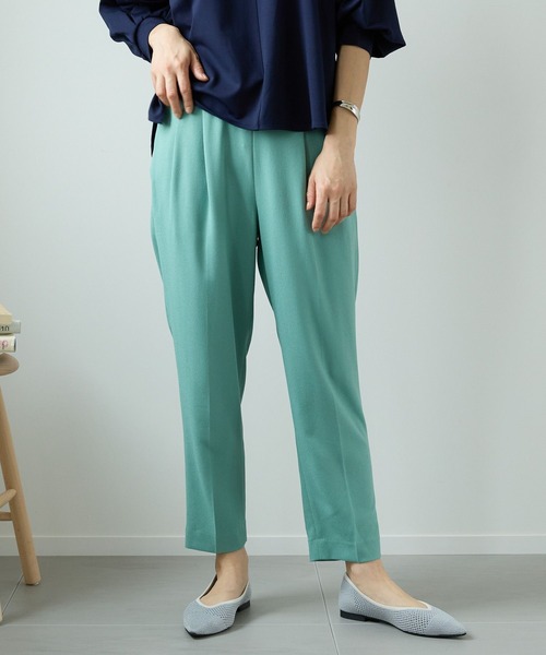 Elura（エルーラ）の「サラサラサマーテーパードパンツ/163380（その他パンツ・レディース・グリーン系その他4/ブラック/ネイビー/ライトピンク/ホワイト/ダークブラウン/ホワイト系その他5/ダークネイビー/グレー系その他7/カーキ/グリーン系その他・SMALL/MEDIUM/LARGE/X-LARGE）」の7枚目の写真