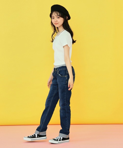 Lee（リー）の「Lee/リー【130-160cm】キッズ ベーシック リブ ストレッチ テーパードデニムパンツ（デニムパンツ・キッズ・インディゴブルー/ダークインディゴブルー/ブラック系その他/ブルー・160/140/150/130）」の11枚目の写真