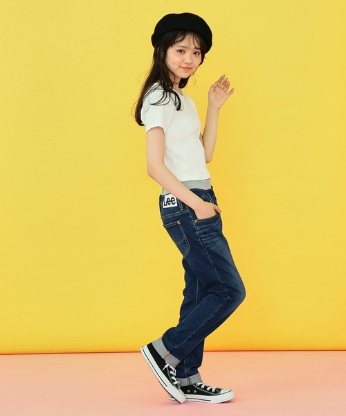 Lee（リー）の「Lee/リー【130-160cm】キッズ ベーシック リブ ストレッチ テーパードデニムパンツ（デニムパンツ・キッズ・インディゴブルー/ダークインディゴブルー/ブラック系その他/ブルー・160/140/150/130）」の12枚目の写真
