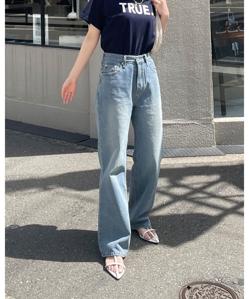LE MORE（リモア）の「ストレートデニムパンツ（デニムパンツ・レディース・ブルー・S/M）」の14枚目の写真