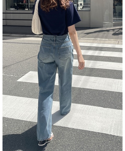 LE MORE（リモア）の「ストレートデニムパンツ（デニムパンツ・レディース・ブルー・S/M）」の12枚目の写真