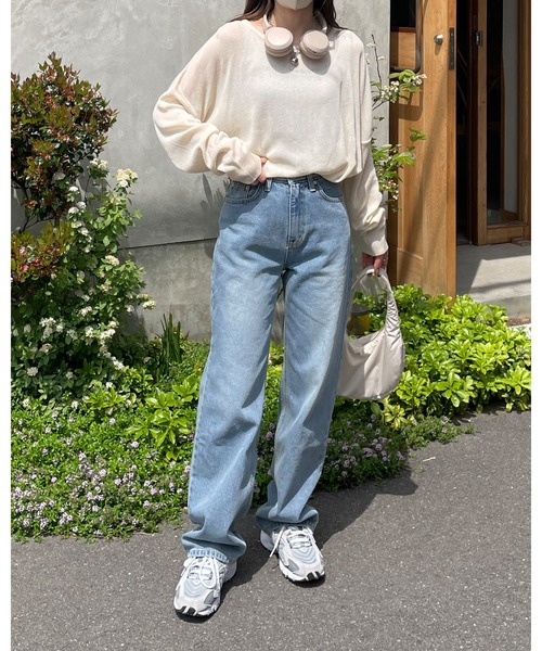 LE MORE（リモア）の「ストレートデニムパンツ（デニムパンツ・レディース・ブルー・S/M）」の10枚目の写真