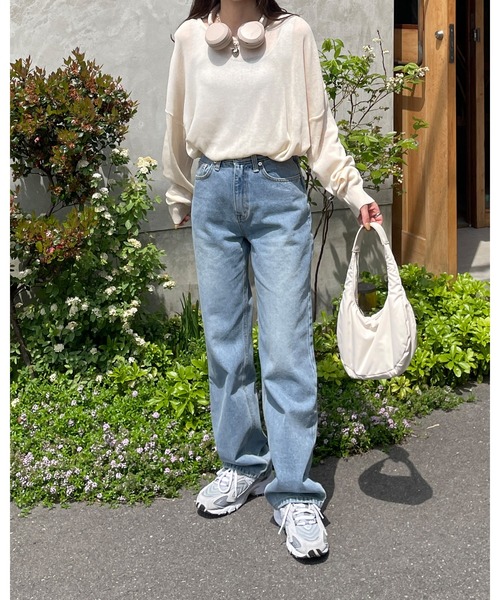 LE MORE（リモア）の「ストレートデニムパンツ（デニムパンツ・レディース・ブルー・S/M）」の15枚目の写真