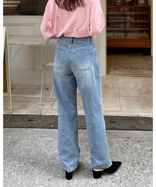 LE MORE（リモア）の「ストレートデニムパンツ（デニムパンツ・レディース・ブルー・S/M）」の7枚目の写真