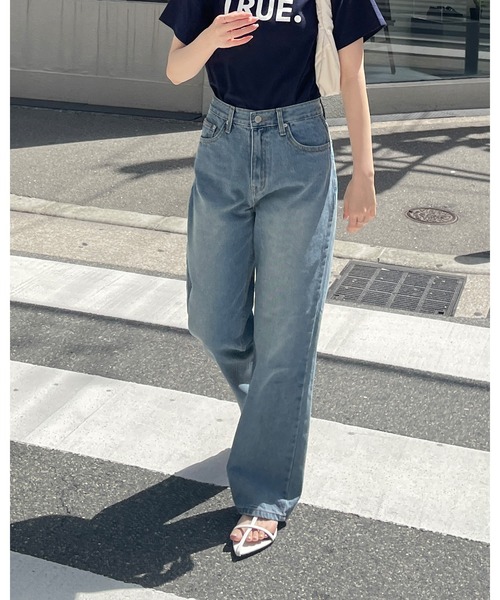 LE MORE（リモア）の「ストレートデニムパンツ（デニムパンツ・レディース・ブルー・S/M）」の17枚目の写真