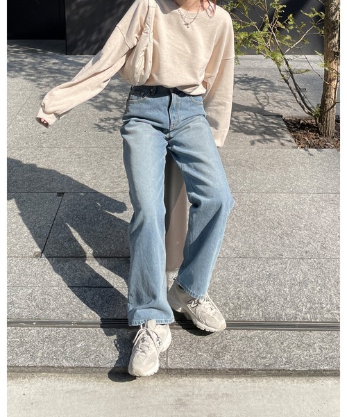 LE MORE（リモア）の「ストレートデニムパンツ（デニムパンツ・レディース・ブルー・S/M）」の5枚目の写真