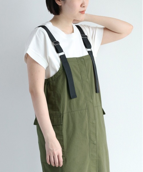 cepo(セポ)の「ベルトストラップジャンスカ 2WAY(ジャンパースカート・レディース・オリーブ/ベージュ・M)」の15枚目の写真