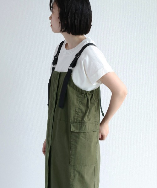 cepo(セポ)の「ベルトストラップジャンスカ 2WAY(ジャンパースカート・レディース・オリーブ/ベージュ・M)」の16枚目の写真