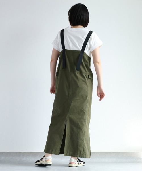 cepo(セポ)の「ベルトストラップジャンスカ 2WAY(ジャンパースカート・レディース・オリーブ/ベージュ・M)」の20枚目の写真