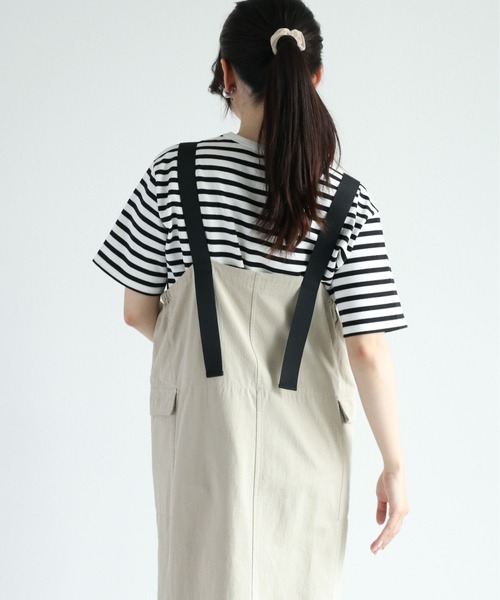 cepo(セポ)の「ベルトストラップジャンスカ 2WAY(ジャンパースカート・レディース・オリーブ/ベージュ・M)」の7枚目の写真