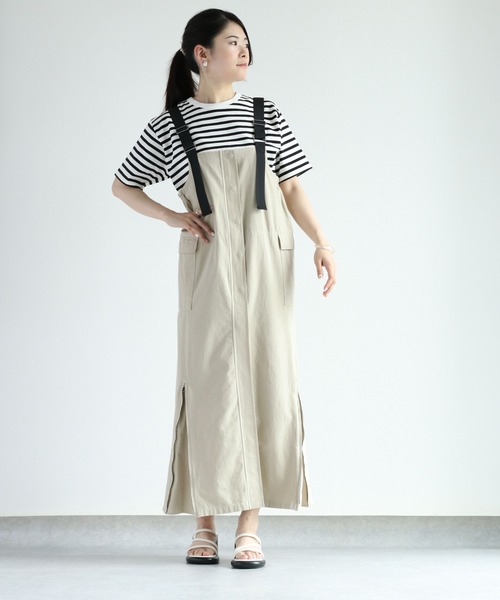 cepo(セポ)の「ベルトストラップジャンスカ 2WAY(ジャンパースカート・レディース・オリーブ/ベージュ・M)」の13枚目の写真