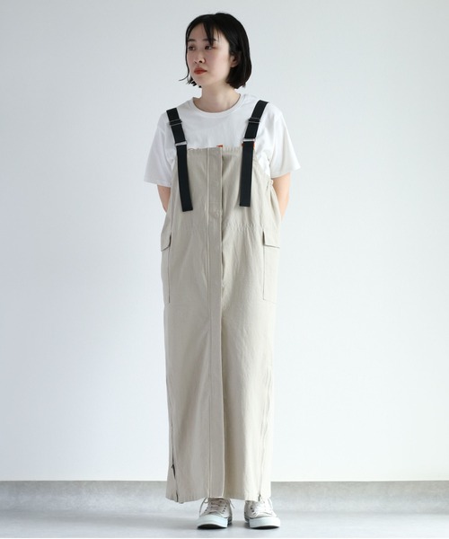 cepo(セポ)の「ベルトストラップジャンスカ 2WAY(ジャンパースカート・レディース・オリーブ/ベージュ・M)」の14枚目の写真