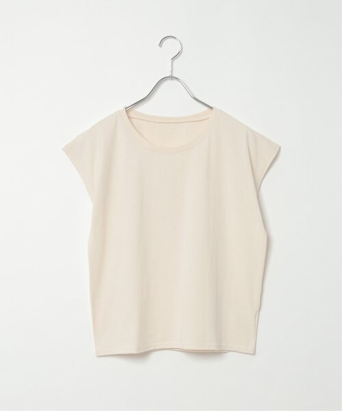 VENCEEXCHANGE(ヴァンスエクスチェンジ)の「USAコットンフレンチスリーブTシャツ(Tシャツ/カットソー・レディース・ホワイト/ダークグレー/ブルー/ベージュ/キャメル/ブラウン・FREE)」の14枚目の写真