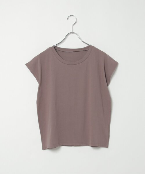 VENCEEXCHANGE(ヴァンスエクスチェンジ)の「USAコットンフレンチスリーブTシャツ(Tシャツ/カットソー・レディース・ホワイト/ダークグレー/ブルー/ベージュ/キャメル/ブラウン・FREE)」の15枚目の写真