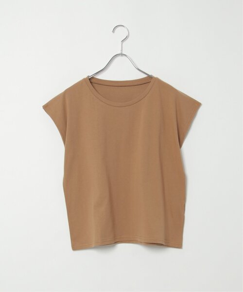 VENCEEXCHANGE(ヴァンスエクスチェンジ)の「USAコットンフレンチスリーブTシャツ(Tシャツ/カットソー・レディース・ホワイト/ダークグレー/ブルー/ベージュ/キャメル/ブラウン・FREE)」の16枚目の写真