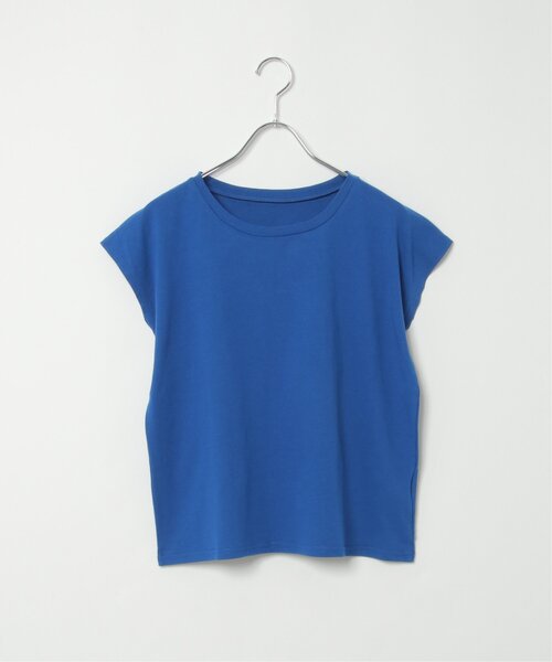 VENCEEXCHANGE(ヴァンスエクスチェンジ)の「USAコットンフレンチスリーブTシャツ(Tシャツ/カットソー・レディース・ホワイト/ダークグレー/ブルー/ベージュ/キャメル/ブラウン・FREE)」の18枚目の写真