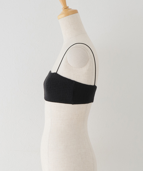 AP STUDIO（エーピーストゥディオ）の「*【TOTEME（トーテム）】SMOCKED BIKINI TOP（水着・レディース・ブラック・FREE）」の8枚目の写真