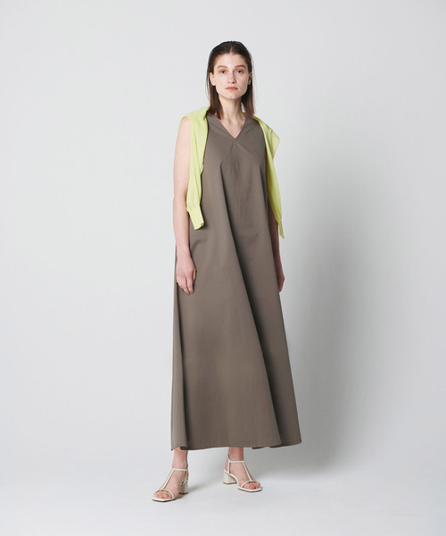 N.O.R.C by the line（ノークバイザライン）の「Water repellent フレアワンピース（ワンピース・レディース・カーキ/ブラック・M/S）」の10枚目の写真