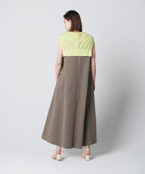 N.O.R.C by the line（ノークバイザライン）の「Water repellent フレアワンピース（ワンピース・レディース・カーキ/ブラック・M/S）」の12枚目の写真