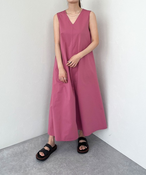 N.O.R.C by the line（ノークバイザライン）の「Water repellent フレアワンピース（ワンピース・レディース・カーキ/ブラック・M/S）」の22枚目の写真