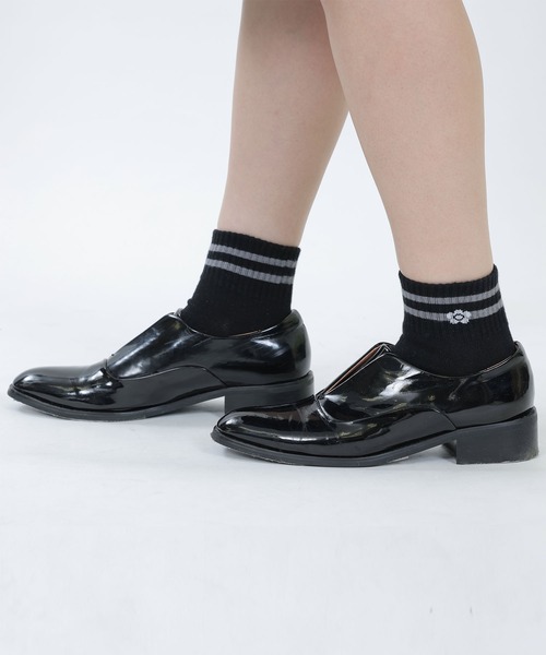 MARY QUANT（マリークワント）の「リブライン ソックス（ソックス/靴下・レディース・ライトブルー/ブラック/ホワイト・FREE）」の4枚目の写真