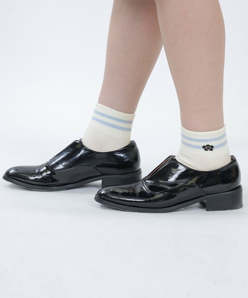 MARY QUANT（マリークワント）の「リブライン ソックス（ソックス/靴下・レディース・ライトブルー/ブラック/ホワイト・FREE）」の9枚目の写真