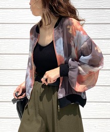 Q | ニュアンスカラーブルゾン(ブルゾン)