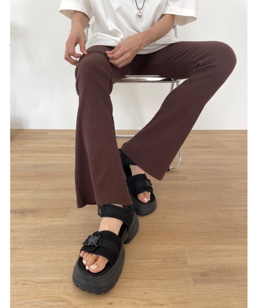 Didot.showroom（ディドット ショールーム）の「メッシュベルト厚底サンダル（サンダル・レディース・ブラック・22.5cm/23cm/23.5cm/24cm/24.5cm/25cm）」の10枚目の写真