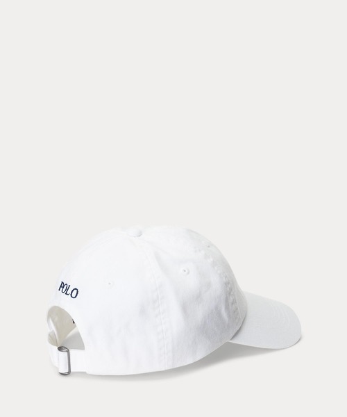 POLO RALPH LAUREN(ポロ ラルフ ローレン)の「コットン チノ ベースボール キャップ(キャップ・メンズ・ホワイト・ONE)」の2枚目の写真