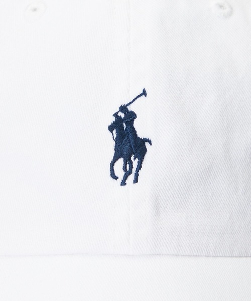 POLO RALPH LAUREN(ポロ ラルフ ローレン)の「コットン チノ ベースボール キャップ(キャップ・メンズ・ホワイト・ONE)」の3枚目の写真