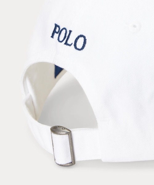 POLO RALPH LAUREN(ポロ ラルフ ローレン)の「コットン チノ ベースボール キャップ(キャップ・メンズ・ホワイト・ONE)」の4枚目の写真