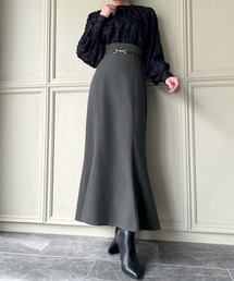 JUNOAH（ジュノア）の「ハイウエストベルトデザインマーメイドスカート（スカート）」