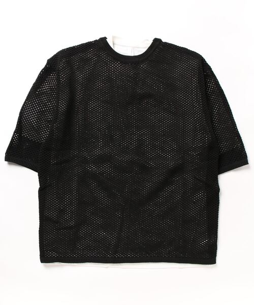 THISIS（ディスイズ）の「メッシュニット アンサンブルTシャツ（Tシャツ/カットソー・メンズ・ブラック/ベージュ・LARGE/X-LARGE/MEDIUM）」の4枚目の写真