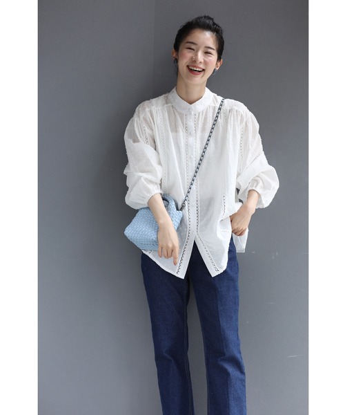 cawaii(カワイイ)の「浮き立つプチプチドットの柔らかシャツトップスシアー(シャツ/ブラウス・レディース・ホワイト・FREE)」の7枚目の写真
