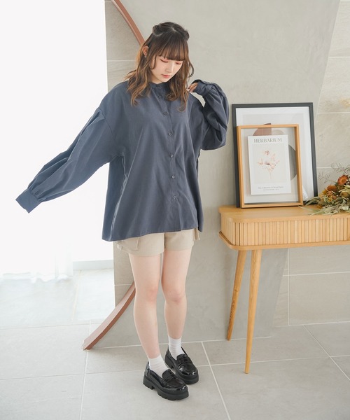 moulis'（ムーリス）の「2WAYボリュームスリーブブラウス（シャツ/ブラウス・レディース・ネイビー/ベージュ/イエロー・M-L/3L）」の12枚目の写真