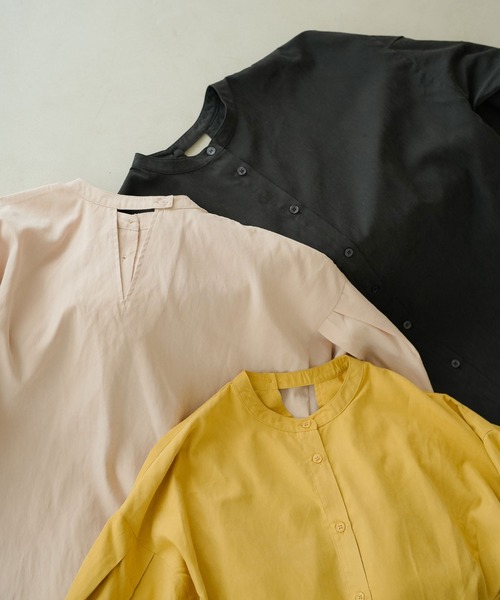 moulis'（ムーリス）の「2WAYボリュームスリーブブラウス（シャツ/ブラウス・レディース・ネイビー/ベージュ/イエロー・M-L/3L）」の9枚目の写真
