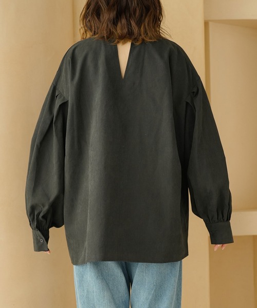 moulis'（ムーリス）の「2WAYボリュームスリーブブラウス（シャツ/ブラウス・レディース・ネイビー/ベージュ/イエロー・M-L/3L）」の7枚目の写真