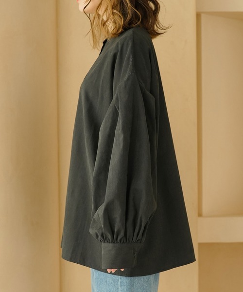 moulis'（ムーリス）の「2WAYボリュームスリーブブラウス（シャツ/ブラウス・レディース・ネイビー/ベージュ/イエロー・M-L/3L）」の5枚目の写真