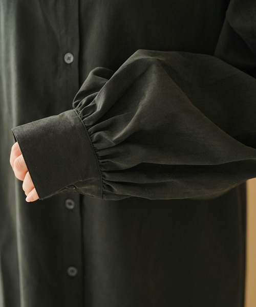 moulis'（ムーリス）の「2WAYボリュームスリーブブラウス（シャツ/ブラウス・レディース・ネイビー/ベージュ/イエロー・M-L/3L）」の21枚目の写真