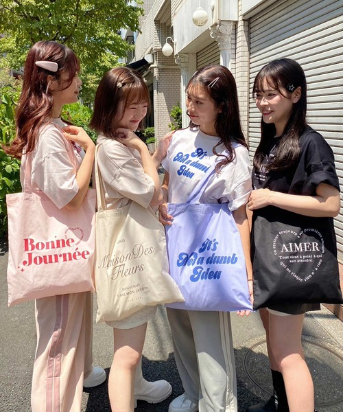 one after another NICE CLAUP(ワンアフターアナザーナイスクラップ)の「アソートロゴトートバッグ(トートバッグ・レディース・ラベンダー/ブラック/ピンク/ベージュ・FREE)」の9枚目の写真