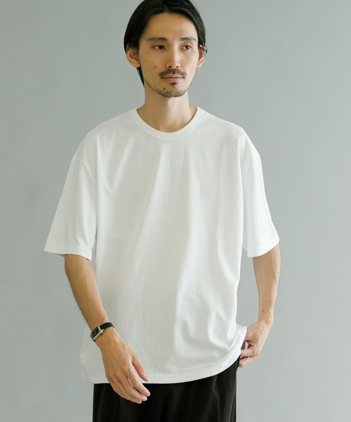 URBAN RESEARCH（アーバンリサーチ）の「『Sサイズ/XLサイズあり』『UR TECH』天竺Tシャツ（Tシャツ/カットソー・メンズ・グレー/ブラック/ネイビー/ホワイト・LARGE/X-LARGE/MEDIUM/SMALL）」の5枚目の写真