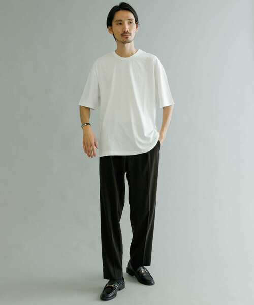 URBAN RESEARCH（アーバンリサーチ）の「『Sサイズ/XLサイズあり』『UR TECH』天竺Tシャツ（Tシャツ/カットソー・メンズ・グレー/ブラック/ネイビー/ホワイト・LARGE/X-LARGE/MEDIUM/SMALL）」の6枚目の写真