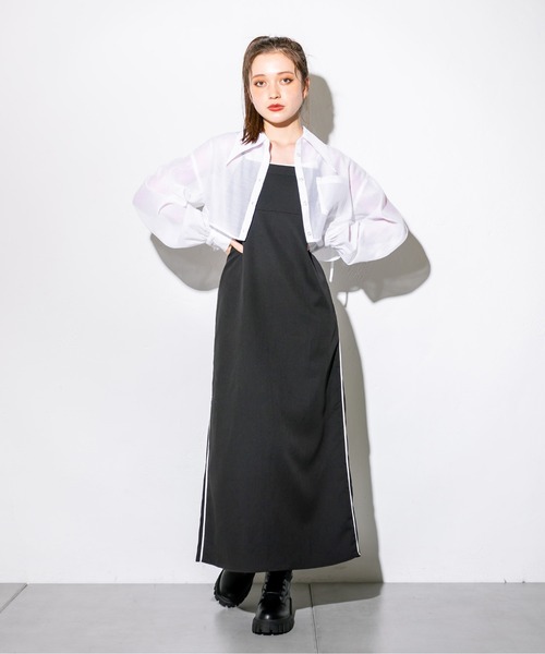 OLIVE des OLIVE（オリーブデオリーブ）の「後ろリボンクロップドシャツ　1032040020（シャツ/ブラウス・レディース・オフホワイト/サックスブルー/チェック・FREE）」の12枚目の写真